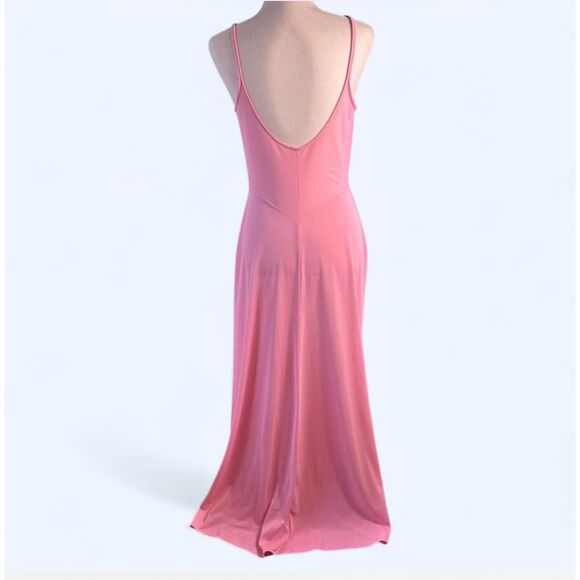 Vintage 1970s Pink Maxi Dress – Sleeveless Flowy Gown – Size XS/S - Picture 4 of 6